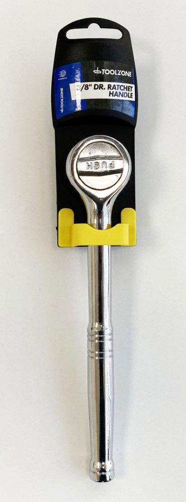 RATCHET HANDLE 3/8 DRIVE POLISHED CHROME QUICK RELEASE - TOOLZONE KDPSS240