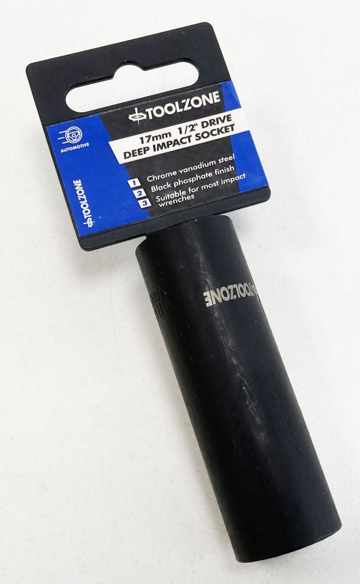 DEEP IMPACT SOCKET 17mm 1/2 DRIVE CRV - TOOLZONE KDPSS319