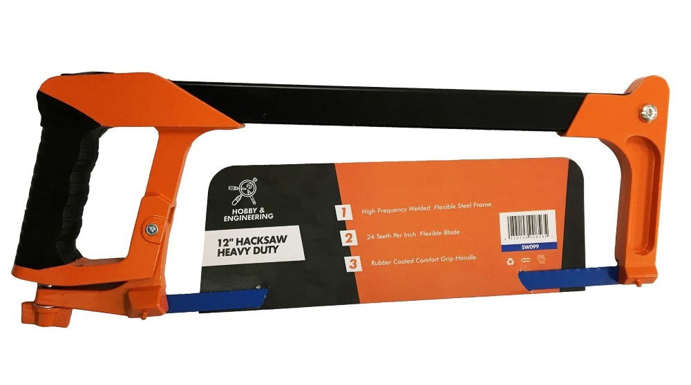 HACKSAW 12 HEAVY DUTY 24 TPI RUBBER GRIP - TOOLZONE KDPSW099