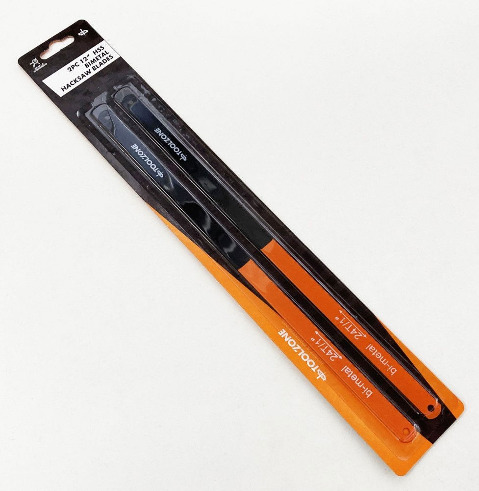 HACKSAW BLADES 12 24 TPI HSS BIMETAL 2 PIECES - TOOLZONE KDPSW115