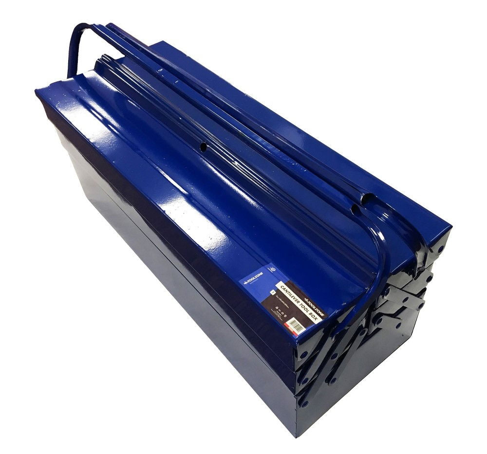 CANTILEVER TOOLBOX 530x200x200mm WITH ORGANISER AND TRAY - TOOLZONE KDPTB006