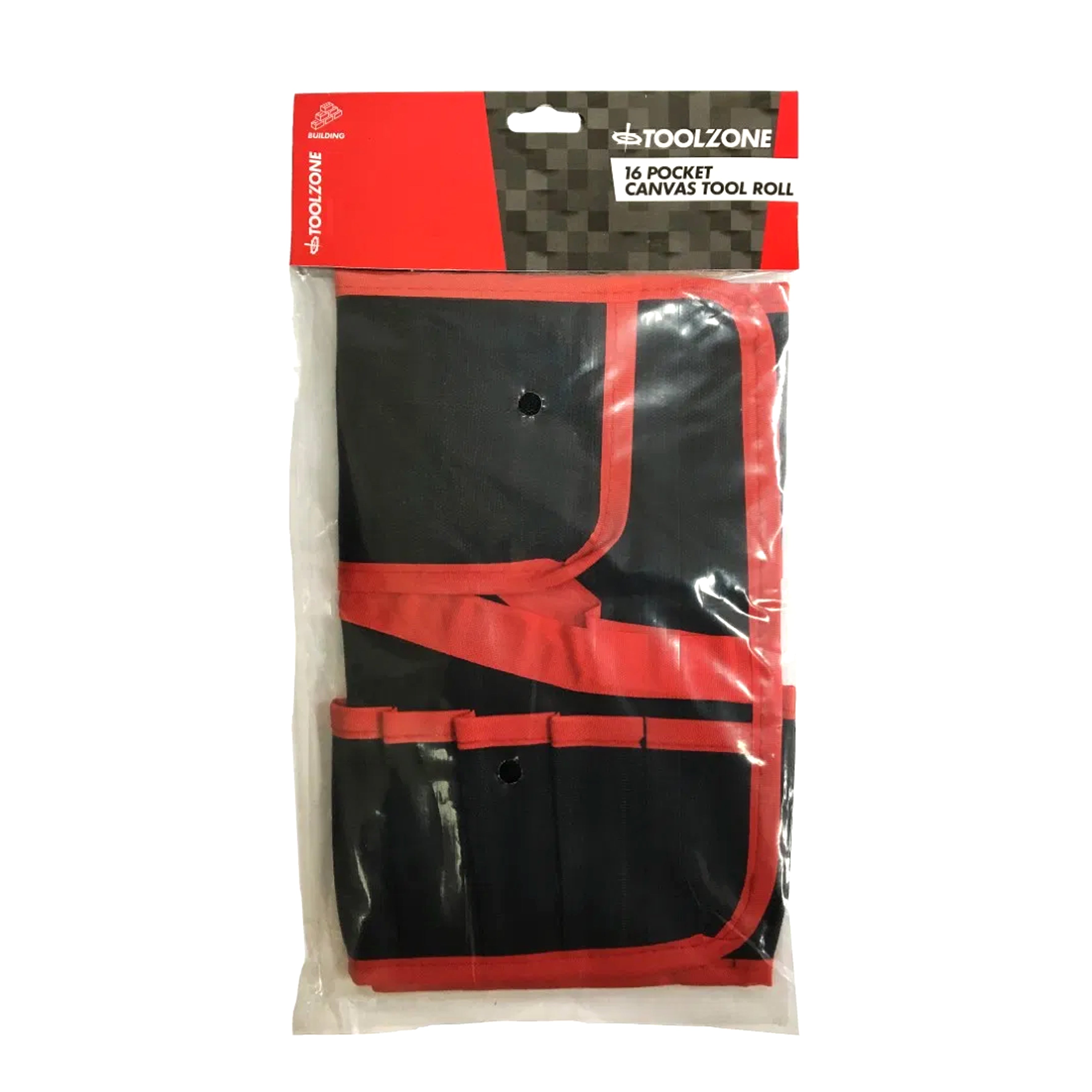 TOOL ROLL 16 POCKET CANVAS 525x285mm - TOOLZONE KDPTB030