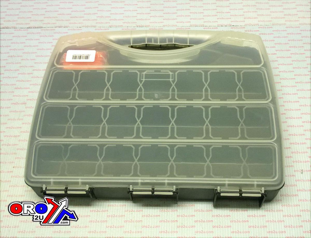 ORGANISER 320mm 22 SECTION WITH INTERCHANGEABLE DIVIDERS AND CLEAR LID - TOOLZONE KDPTB090