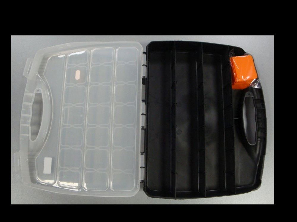 ORGANISER 380mm 22 SECTION WITH INTERCHANGEABLE DIVIDERS AND CLEAR LID - TOOLZONE KDPTB091