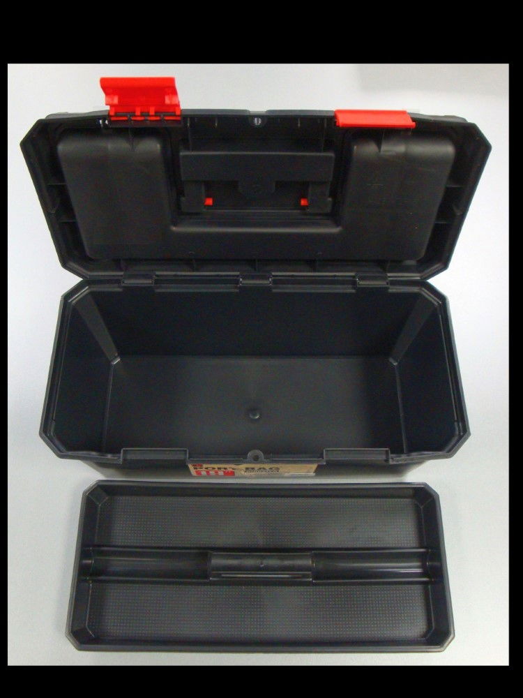 TOOLBOX MAESTRO 19 WITH ORGANISER SECTIONS AND CARRY TRAY - TOOLZONE KDPTB095