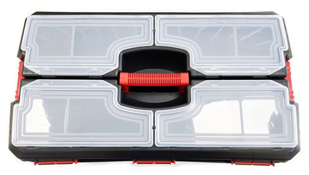 TOOLBOX MAESTRO 24 WITH ORGANISER LIDS AND CARRY TRAY - TOOLZONE KDPTB097