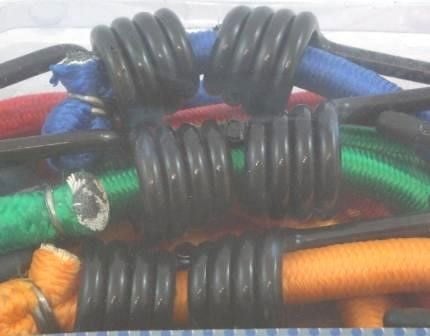 BUNGEE SET 4PC ASSORTED 12mm 600mm 900mm 1200mm 1500mm - TOOLZONE KDPTD006