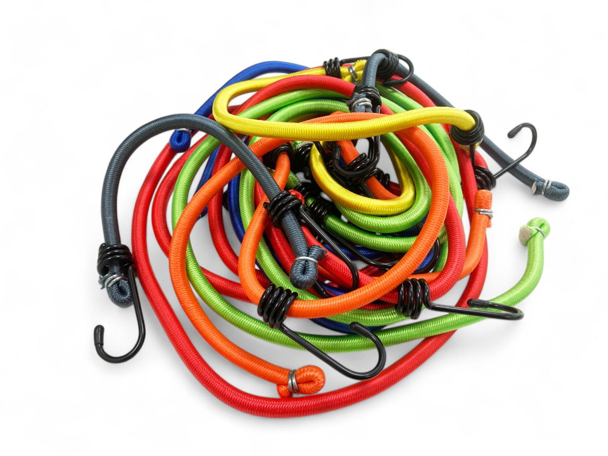 BUNGEE SET 12PC ASSORTED 8mm 300mm 450mm 600mm 750mm 900mm 1300mm - TOOLZONE KDPTD007