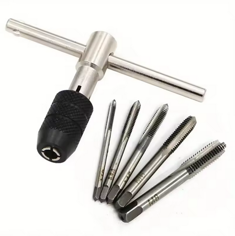TAP WRENCH SET 6 PIECE WITH METRIC TAPS M6-M8 ALLOY STEEL