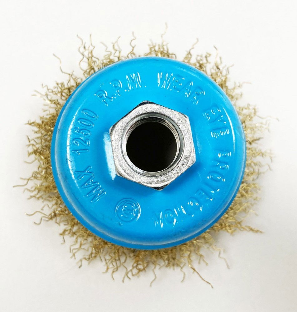 CRIMPED WIRE CUP BRUSH 65mm M14 THREAD - TOOLZONE KDPWB009