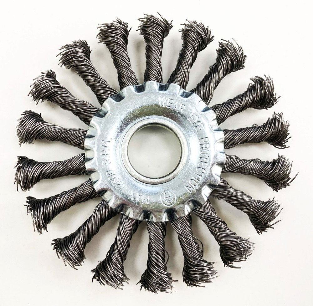 TWIST KNOT WIRE WHEEL 115 x 22.2mm - TOOLZONE KDPWB011
