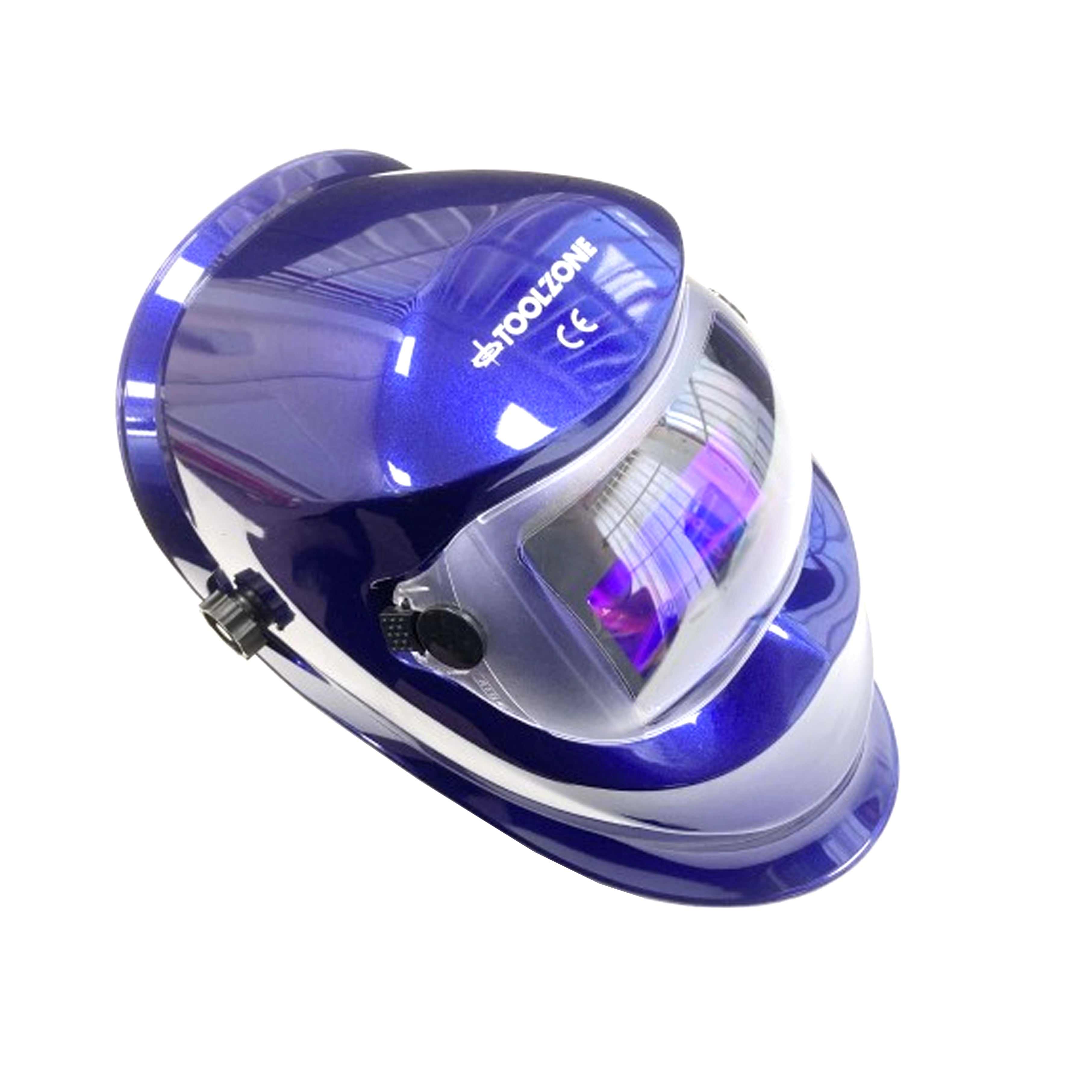 AUTO DARKENING WELDERS HELMET BLUE VARIABLE CONTROL - TOOLZONE KDPWH010B