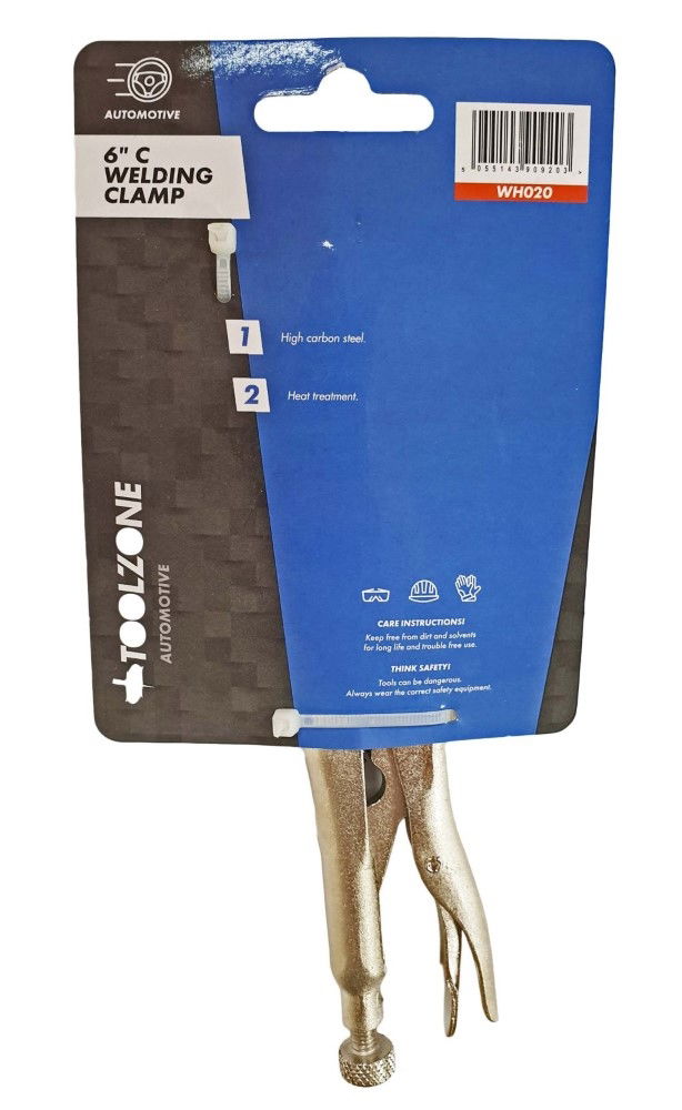 C WELDING CLAMP WITH SWIVEL PADS 6 - TOOLZONE KDPWH020