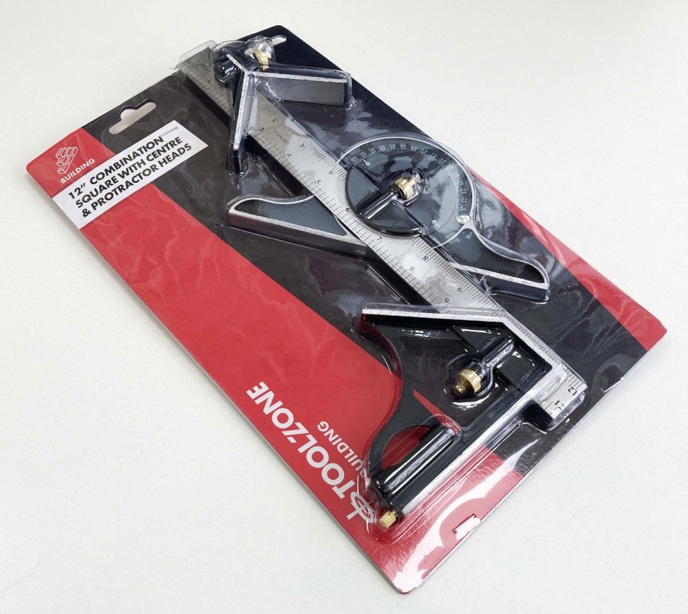 COMBINATION SQUARE 12 WITH PROTRACTOR METRIC AND IMPERIAL - TOOLZONE KDPWW017