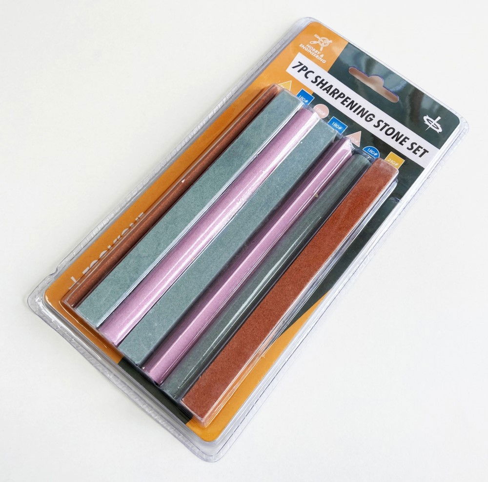 SHARPENING STONE SET 7PC 6 180 AND 240 GRIT MIXED SHAPES - TOOLZONE KDPWW068