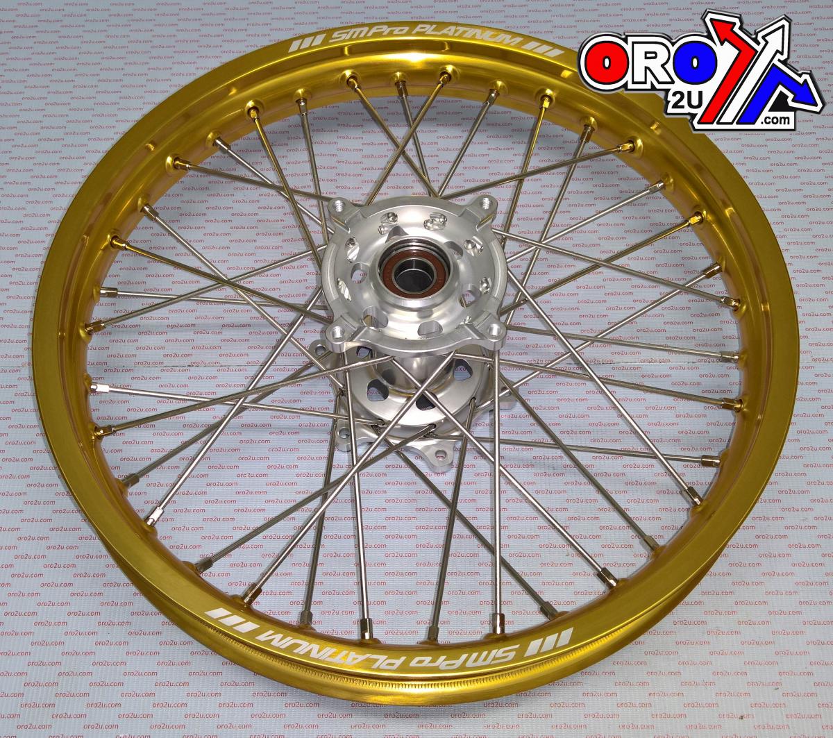 19x1.85 WHEEL RMZ 07-23 RACE, MX-3010 GLOSS GOLD RIM,GLOSS SILVER HUB, SP063.00.82.02.99 GLOSS RIM