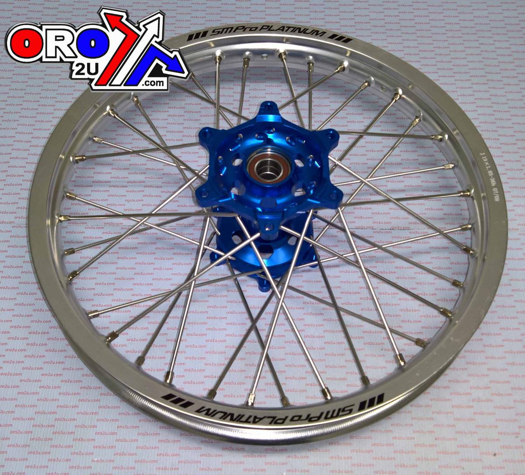 19x1.85 WHEEL YAM GLOSS SILVER/BLUE, MX-4010 SILVER RIM, BLUE HUB, SP074.04.82.00.99 GLOSS RIM