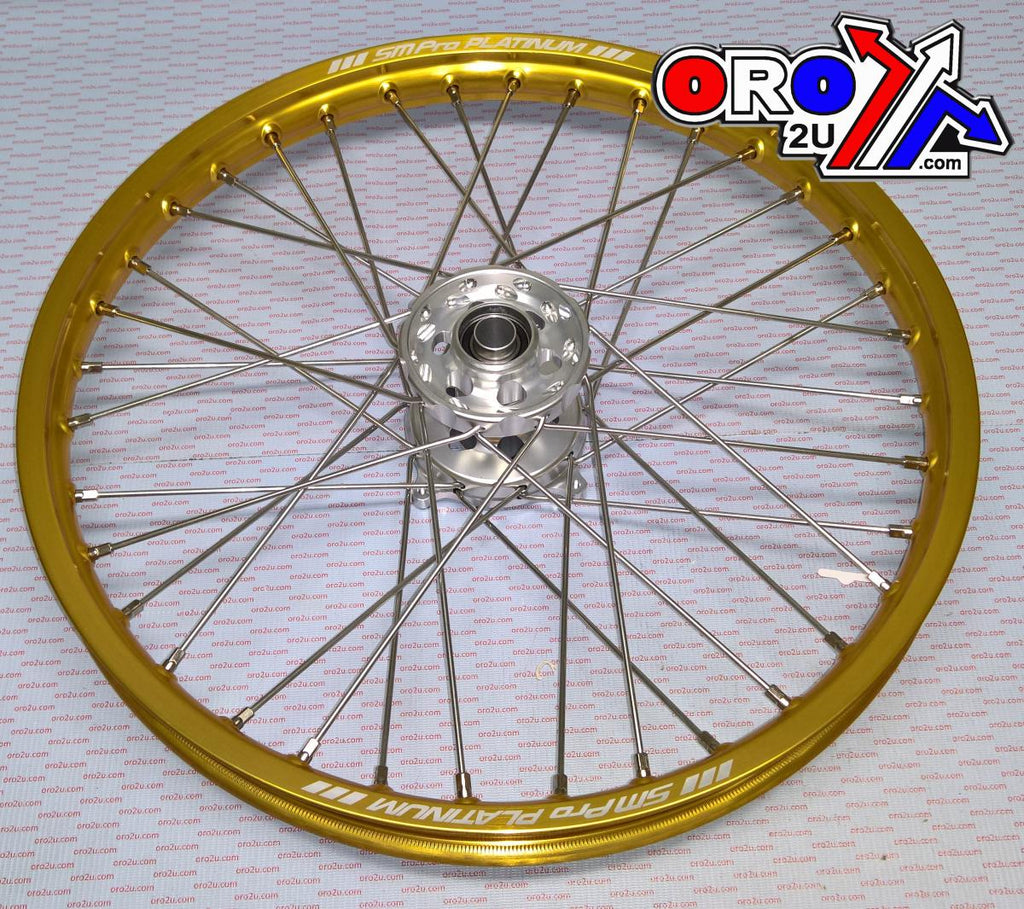 21x1.60 WHEEL RMZ 05-23RACE, MX-3000 GLOSS GOLD RIM, GLOSS SILVER HUB, SP175.00.80.02.99 GLOSS RIM