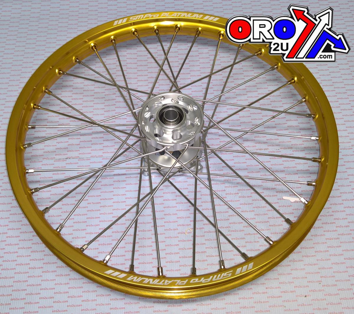 21x1.60 WHEEL RMZ 05-23RACE, MX-3000 GLOSS GOLD RIM, GLOSS SILVER HUB, SP175.00.80.02.99 GLOSS RIM