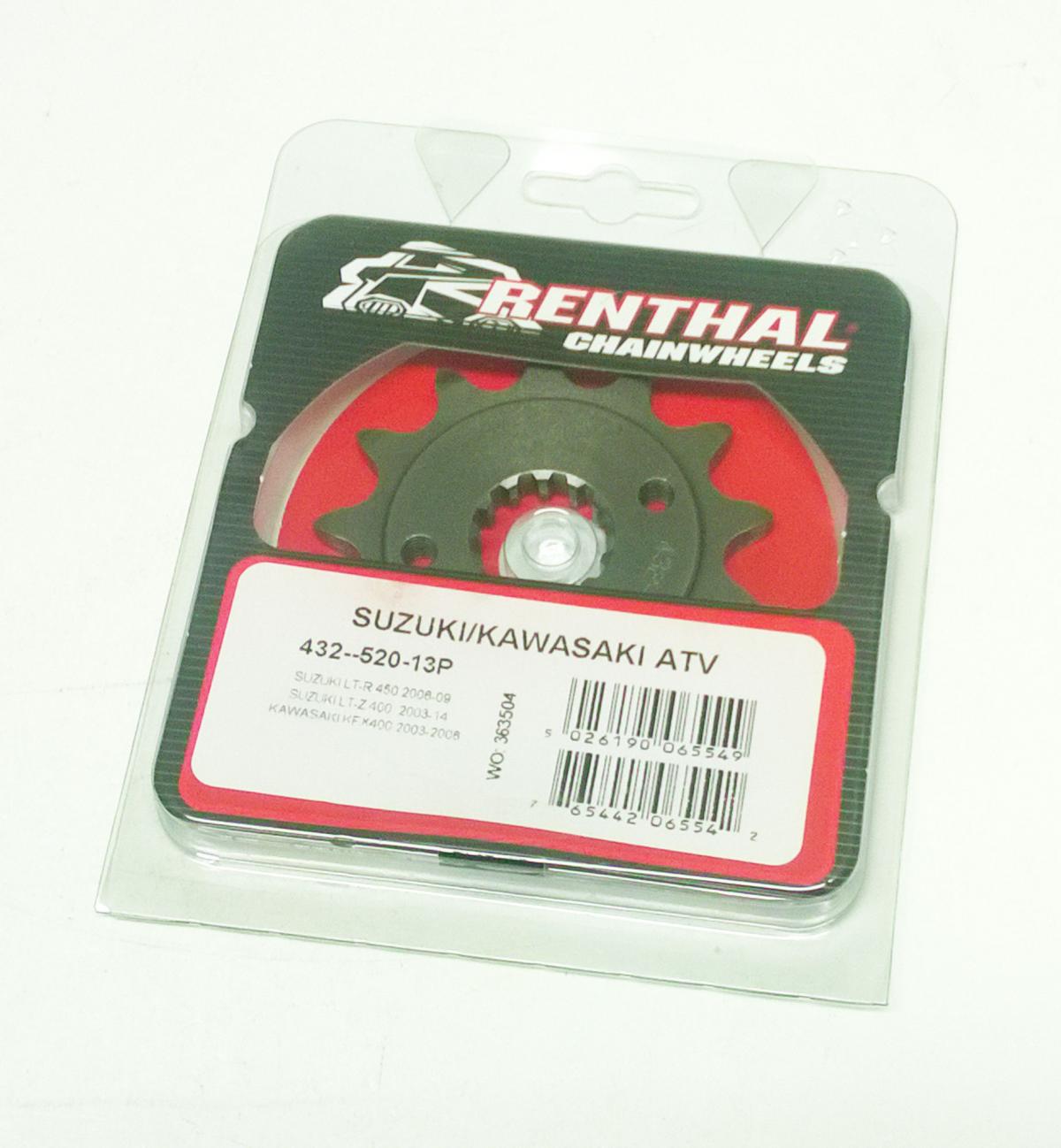 FRONT SPROCKET RENTHAL 432, SUZUKI/KAWASAKI ATV 432--520-13P