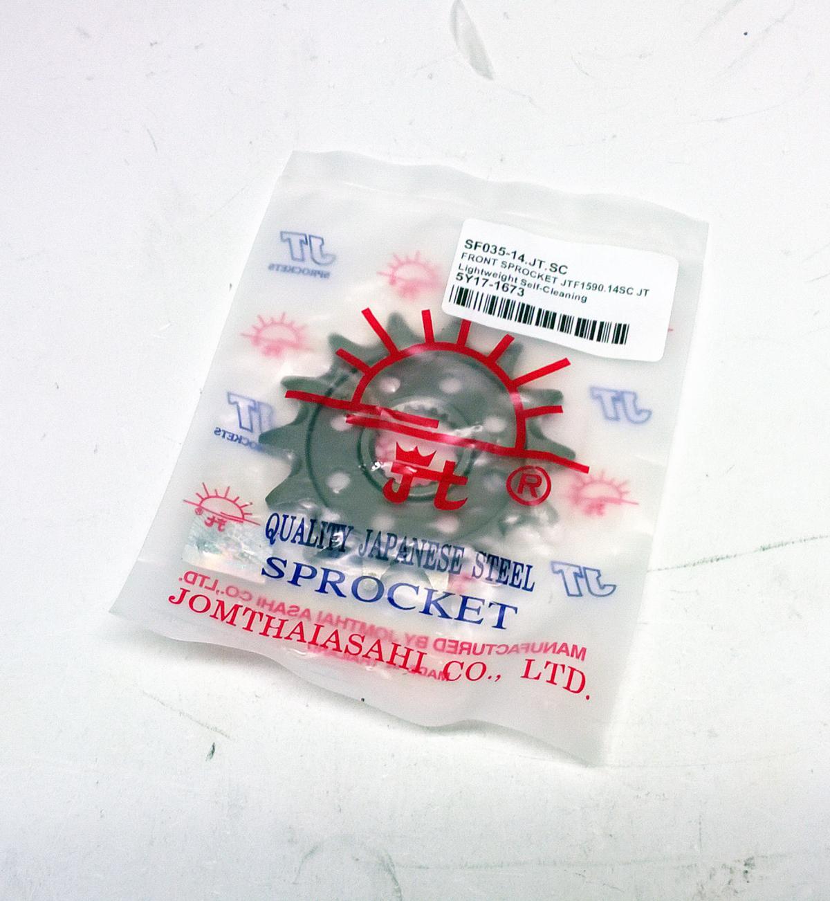 FRONT SPROCKET JTF1590.14SC JT, Lightweight Self-Cleaning
