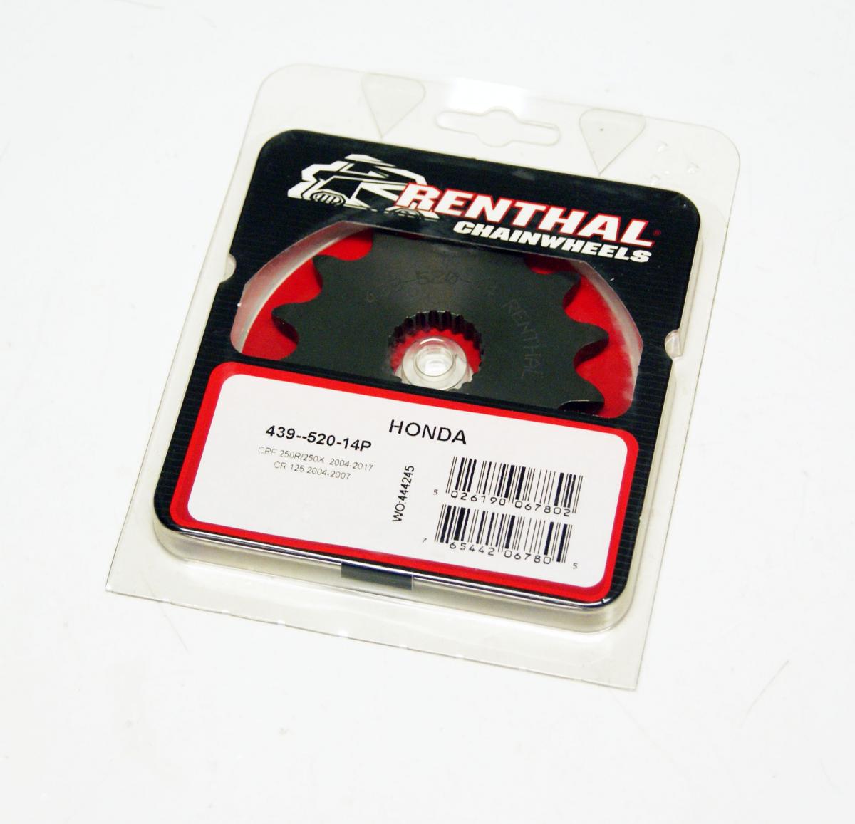 FRONT SPROCKET RENTHAL 439, HONDA 439--520-14P, 43952014