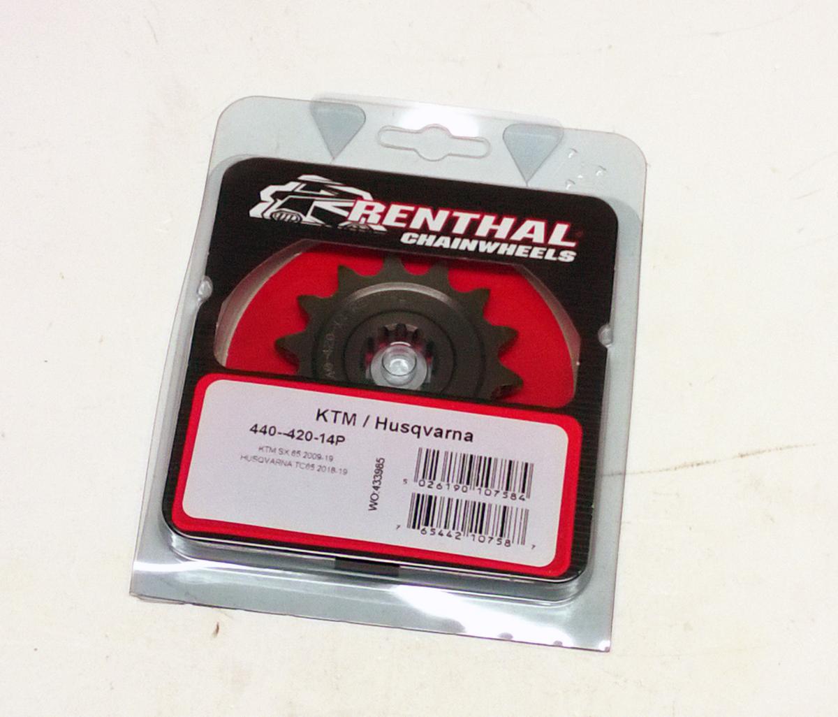 FRONT SPROCKET RENTHAL 307, KTM 65SX 1998-08, KTM 307--420-14P, 30742014, 307--420-14P
