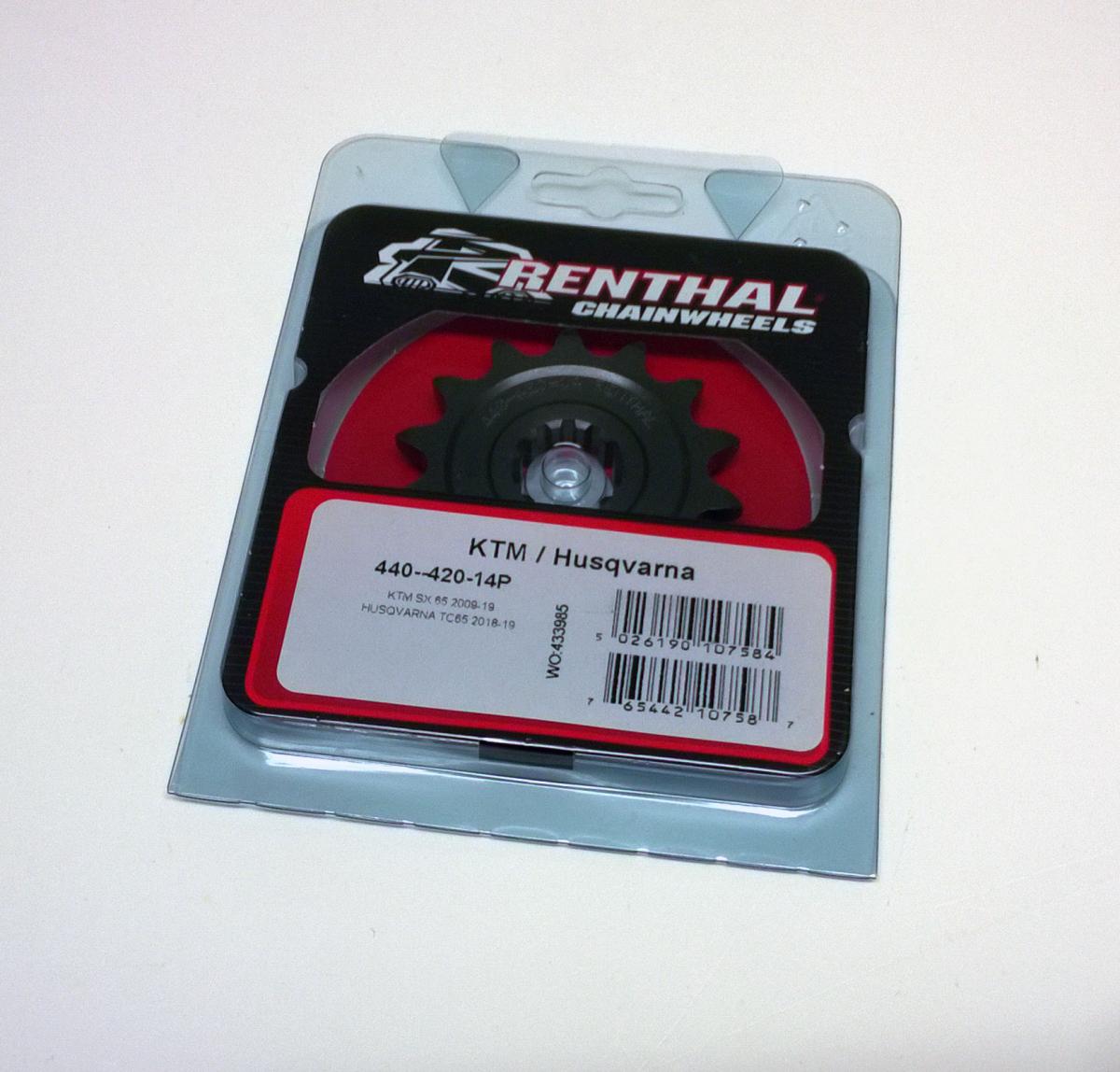 FRONT SPROCKET RENTHAL 440, KTM 65SX 2009-20, KTM 440--420-14P, 44042014, 440--420-14P