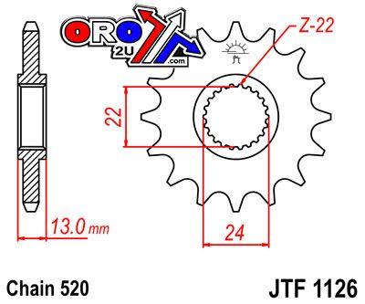 FRONT SPROCKET JTF1126.16T