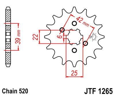 FRONT SPROCKET JTF1265.15 520