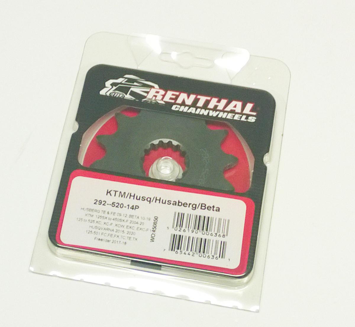 FRONT SPROCKET RENTHAL 292, KTM HUSABERG BETA 292--520-14P