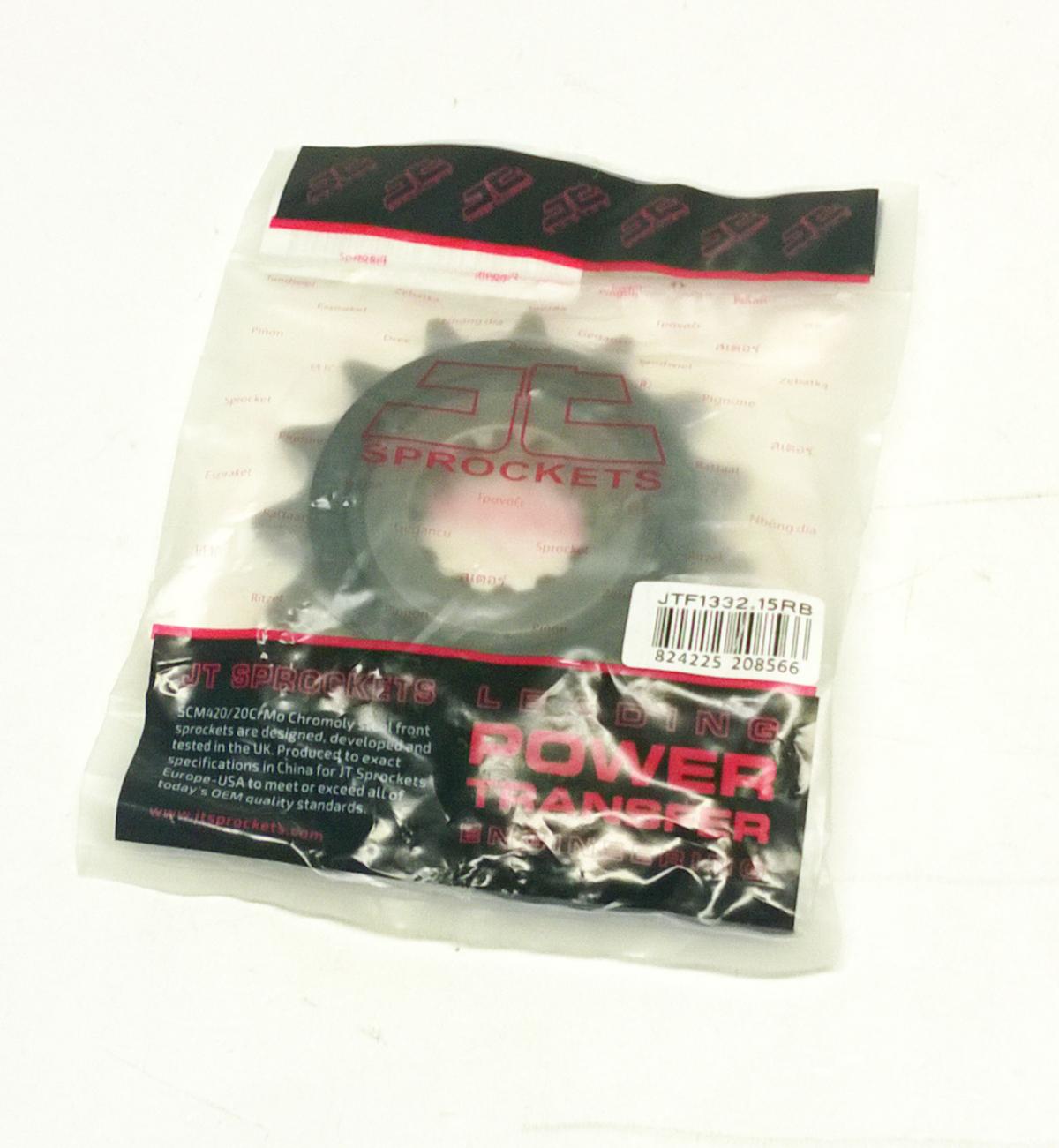 FRONT SPROCKET JTF1332.15RB JT, OE Rubber Cushioned