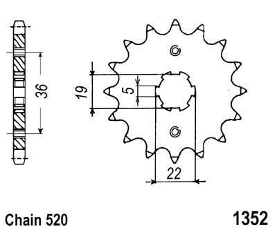 FRONT SPROCKET 14 [JTF1352.14] 520