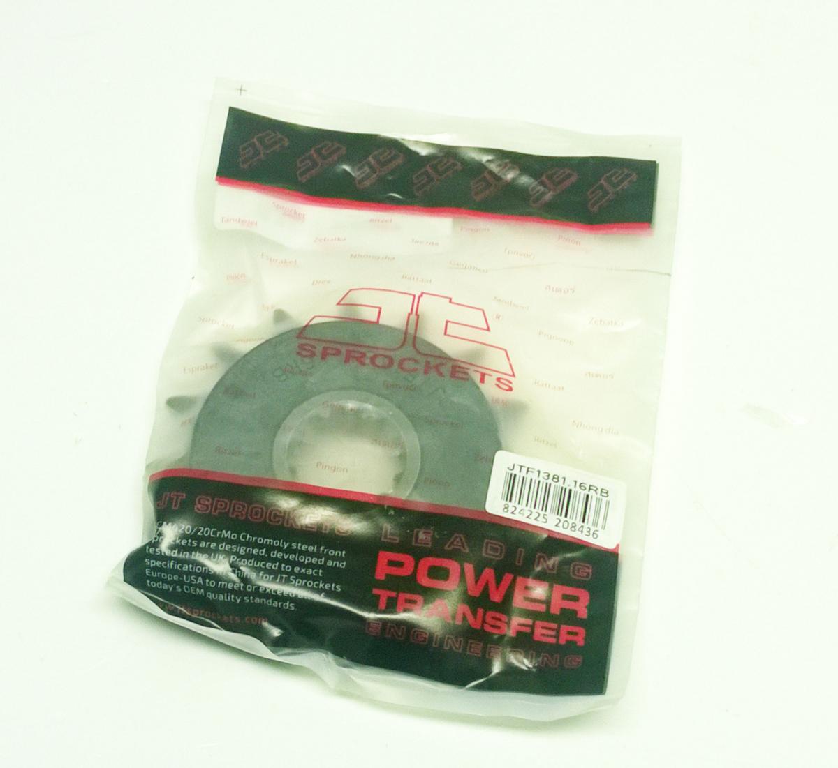 FRONT SPROCKET JTF1381.16RB JT, OE Rubber Cushioned