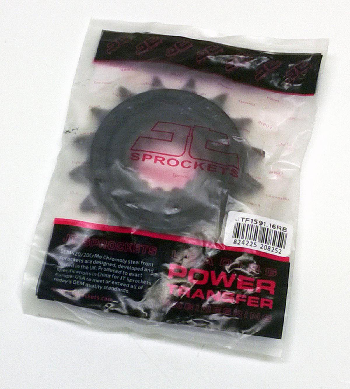 FRONT SPROCKET JTF1591.16RB JT, OE Rubber Cushioned