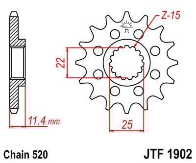 FRONT SPROCKET JTF1902.17 JT