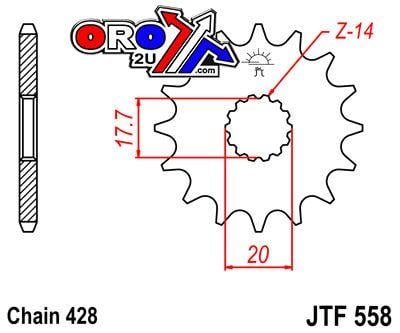 FRONT SPROCKET JTF558.20 JT