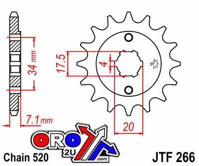 FRONT SPROCKET JTF266.14 JT