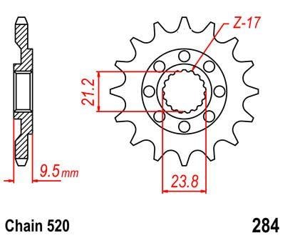FRONT SPROCKET JTF284.12 JT