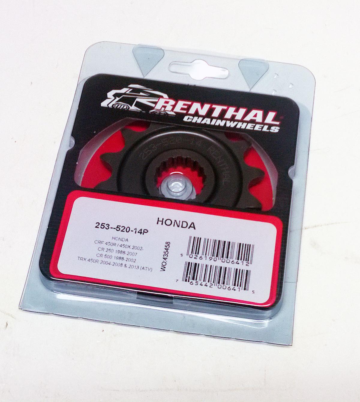 FRONT SPROCKET RENTHAL 253, HONDA 253--520-14P, 253--520-14P