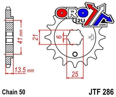 FRONT SPROCKET JTF286.16 JT