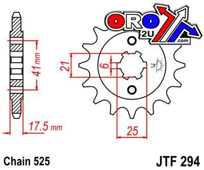 FRONT SPROCKET JTF294.14 JT, HONDA ROAD