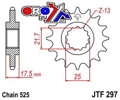 FRONT SPROCKET JTF297.14 JT