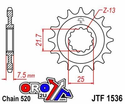 FRONT SPROCKET JTF1536.16 JT