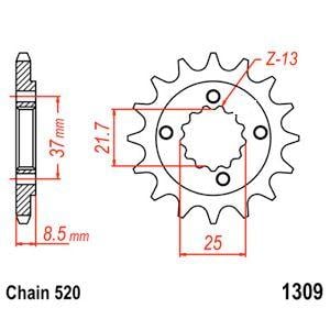 FRONT SPROCKET 14 [JTF1309.14] 520