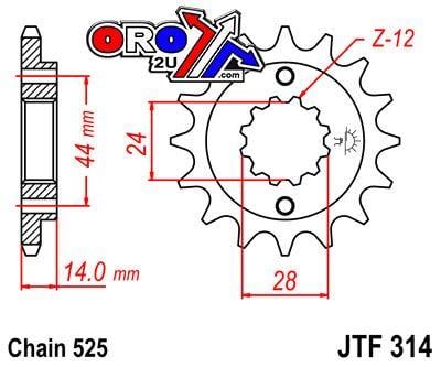 FRONT SPROCKET JTF314.15 JT