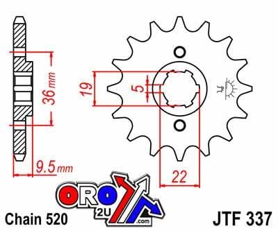 FRONT SPROCKET JTF337.15 JT