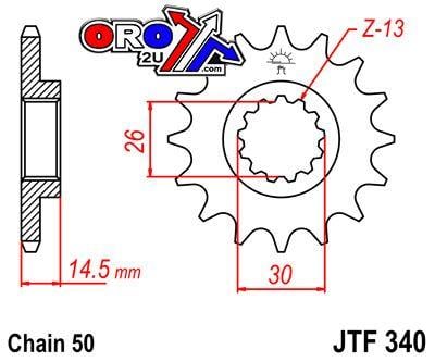FRONT SPROCKET JTF340.18 JT