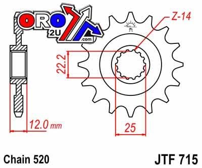 FRONT SPROCKET JTF715.13 JT SF360-13, SF715-13