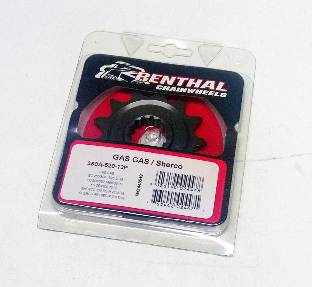 FRONT SPROCKET RENTHAL 360A, GAS GAS 360A-520-13P, 360A-520-13P